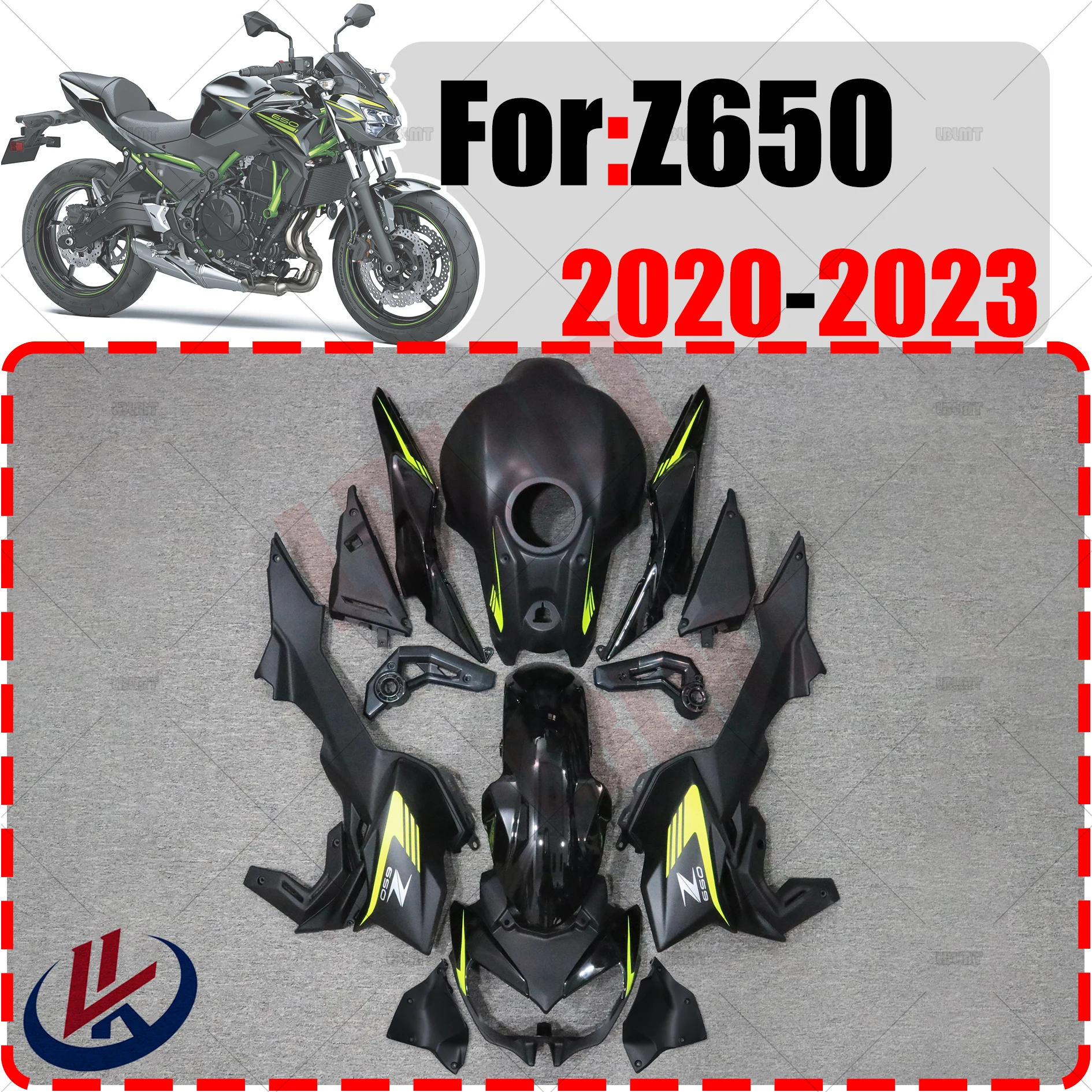 

For KAWASAKI Z 650 Z650 2020 2021 2022 2023 Motorcycle Fairings Injection Mold Painted ABS Plastic Bodywork Kit Sets