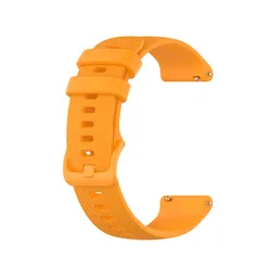 Sporty 20mm Silicone Watch Strap with Velcro Band - 20mm Universal (Orange)