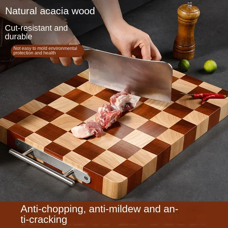 Swirly Checkered Wooden Cutting Board