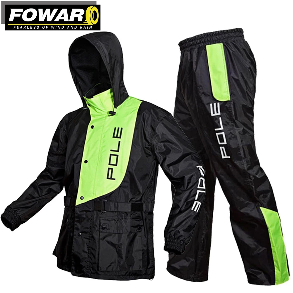 Motorcycle Raincoat Reusable Motorcyclist Protective Gear Top And Bottom Set Men Breathable And Comfortable