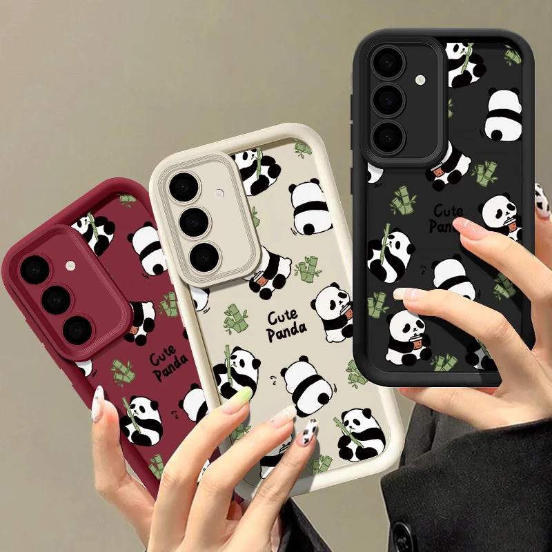 Adorable Cartoon Panda Soft TPU Silicone Phone Case - Cute and Durable Back Cover