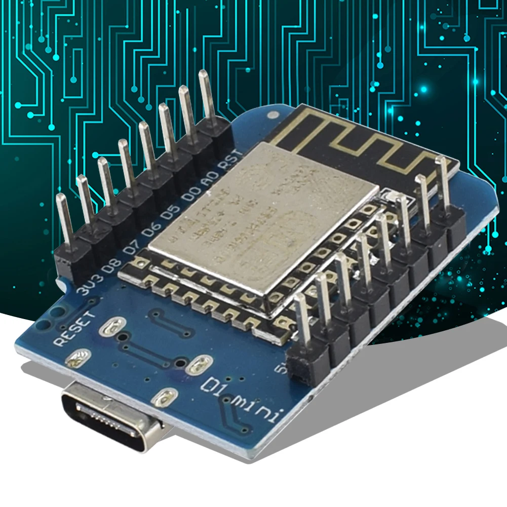 12-1PC ESP8266 ESP-12F D1 미니 WIFI 개발 보드 CH340 모듈 타입-C USB 미니 NodeMCU Lua 로트 보드 핀 포함 아두이노용