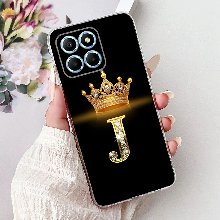 Cute Crown Letters Soft Silicone Case - Stylish Protective Bumper Cover