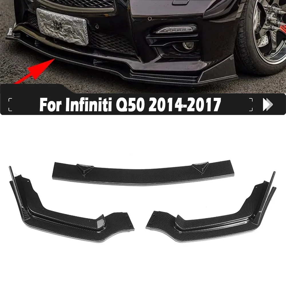 

3 шт., сплиттеры для переднего бампера Infiniti Q50 2014-2017