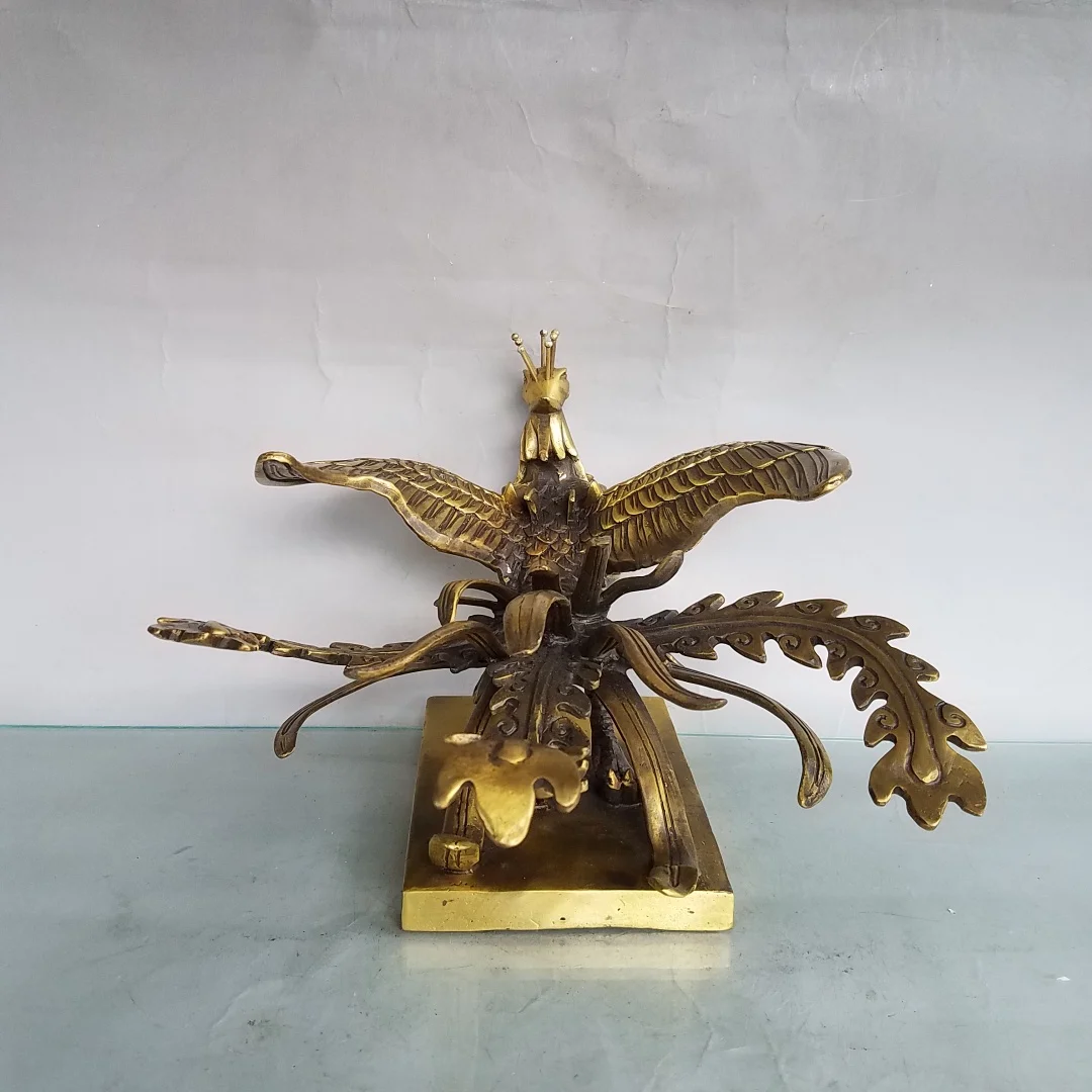 

Home Crafts Pure Copper Phoenix Ornaments Finely Crafted Suitable for Living Room and Office Decoration