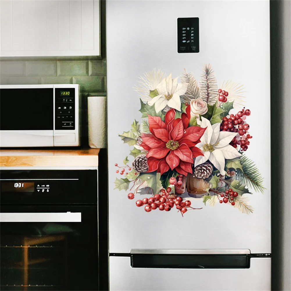 Flower Wall Stickers Flowers Decals Self Adhesive Removable Vinyl Art Murals for Living Room Bedroom Toilet Restroom DIY Decor