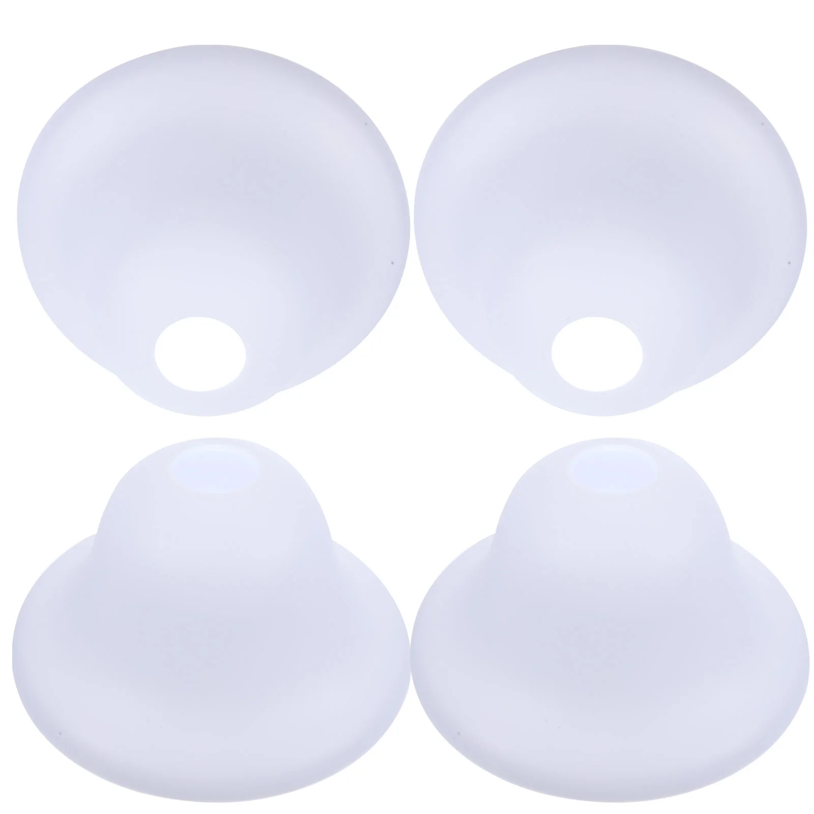 

4 Pcs Lamp Shade Plastic Lampshade Desk Lampshades Floor White Replacement Small Light Decorative
