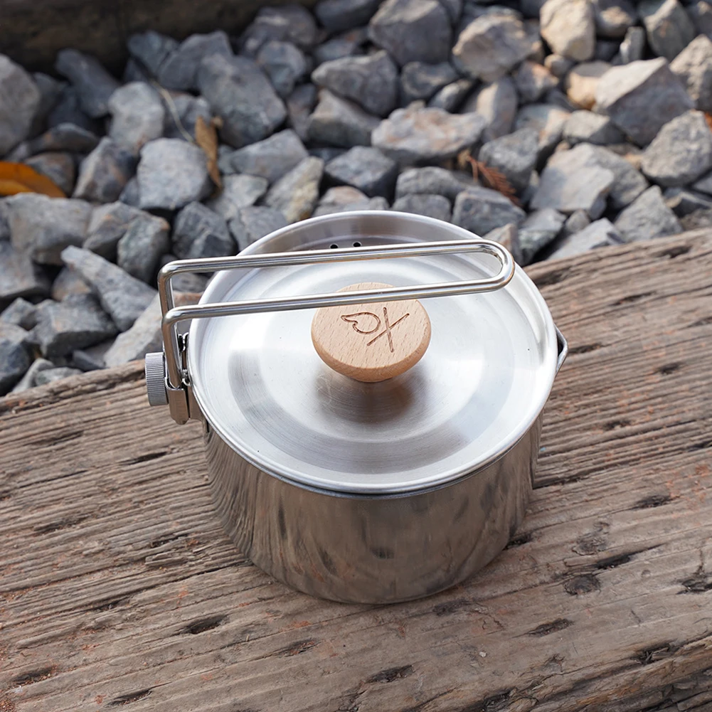 Stainless Steel Camping Pot Camp Cooking Pot Camping Boutique