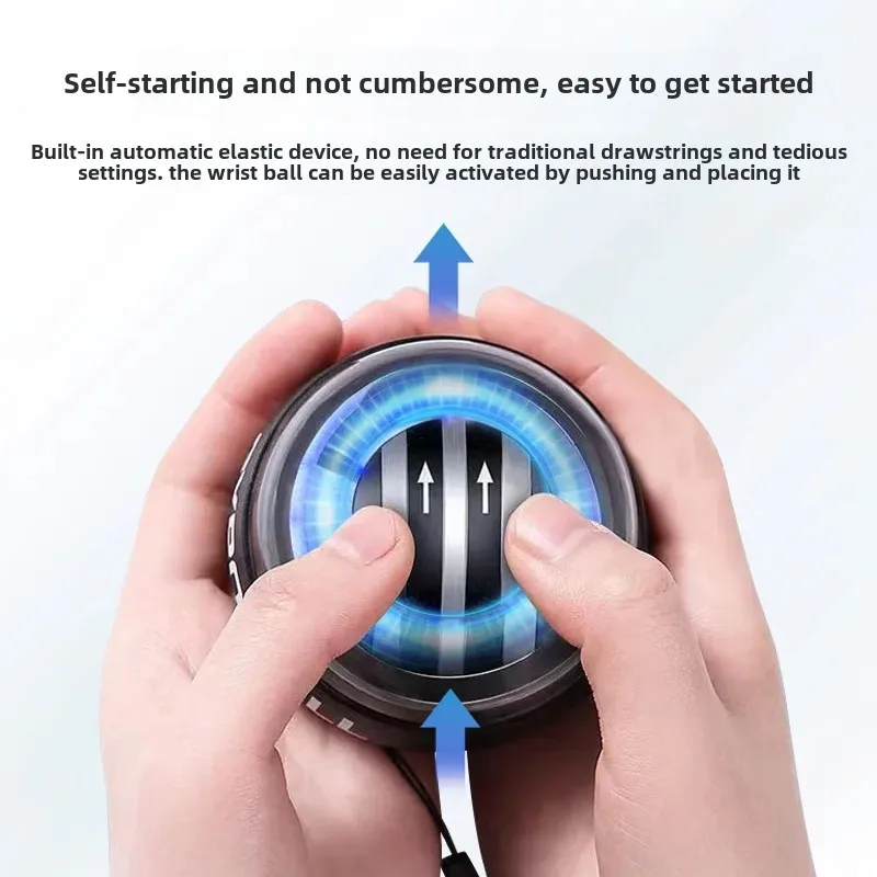 Self-Starting Glowing Silent Color Light Arm Strength Training Wrist Strengthener Stress Relief Finger Grip Trainer Ball