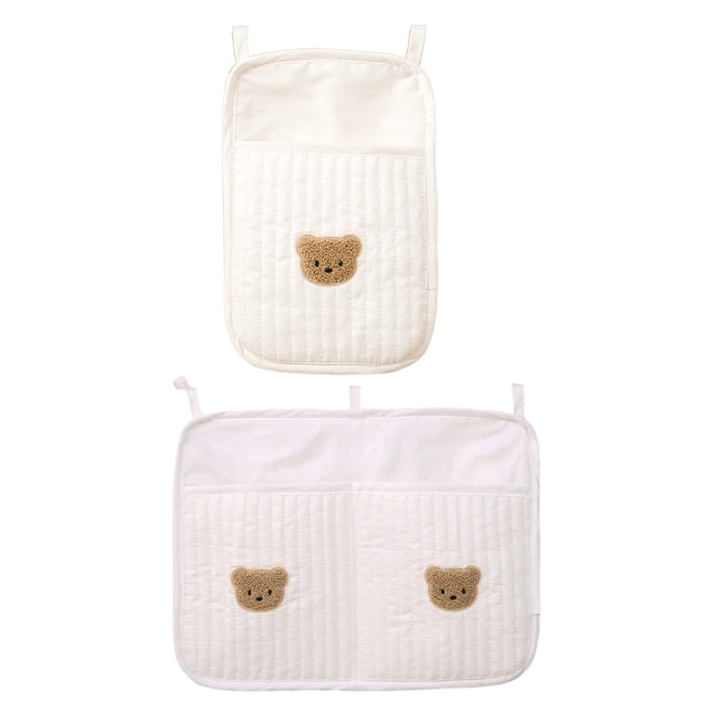 Bedside Hanging Storage Bag Cotton Pocket for Toy Diaper Strollers Bag K1KC