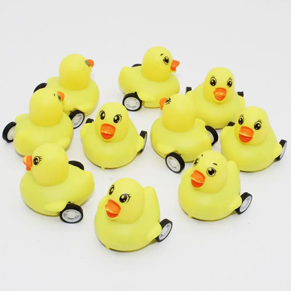 

Plastic Duck Car Mini Duck Car Toys for Kids Pull Back Yellow Duck Figures Vehicle Toy Battery-free Cartoon Ducking Toy for Boys