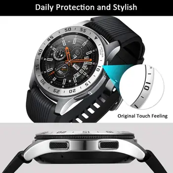 Metal Bezel Cover for Samsung Galaxy Watch 4 6 Classic 46mm 42mm 47mm 43mm Gear S3 Frontier Smartwatch Adhesive Bumper Ring Case