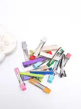  Hair Alligator Clips Hairpins 4CM Cover Lined Ribbon Rectangle Cheap Clamp Hairgrip Accessories For Women Girls Headwear FJ3227 