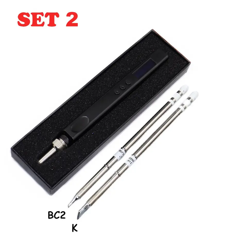 JV100 T12 OLED Mini Electric Soldering Iron Kit PD USB-C Repair Tool Adjustable Temp Portable Solder Welding Station Heat Pencil image 10