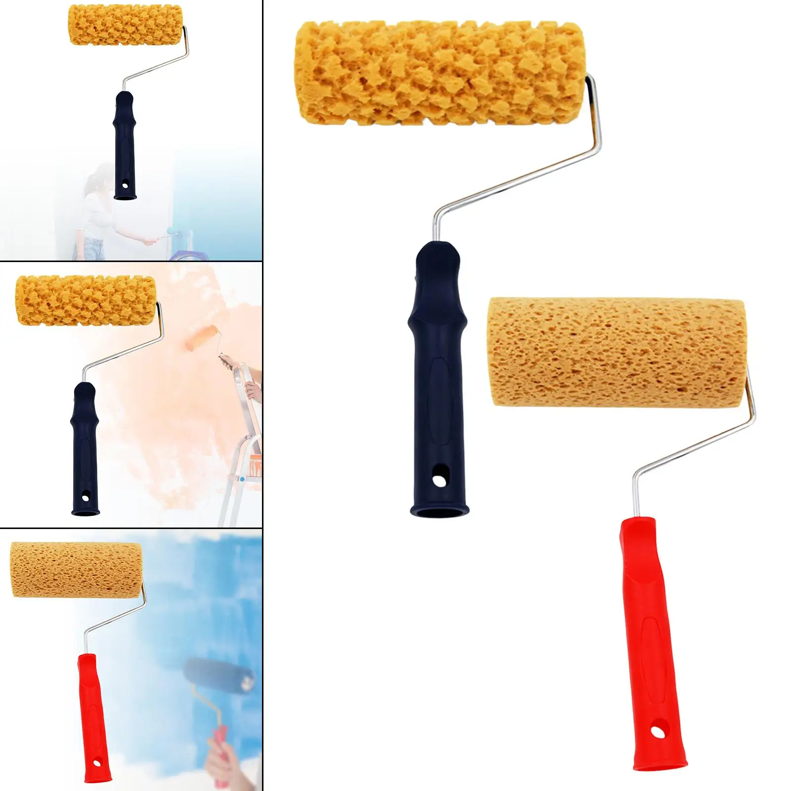 Multifunctional Sponge Paint Roller Art Decorators Brush Smooth Painting Supplies DIY for Household Wall Door Interior Wallpaper
