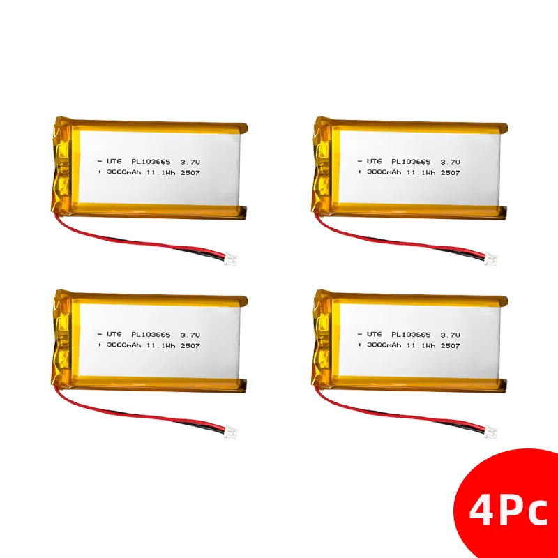 PL103665-3000mAh 4Pc