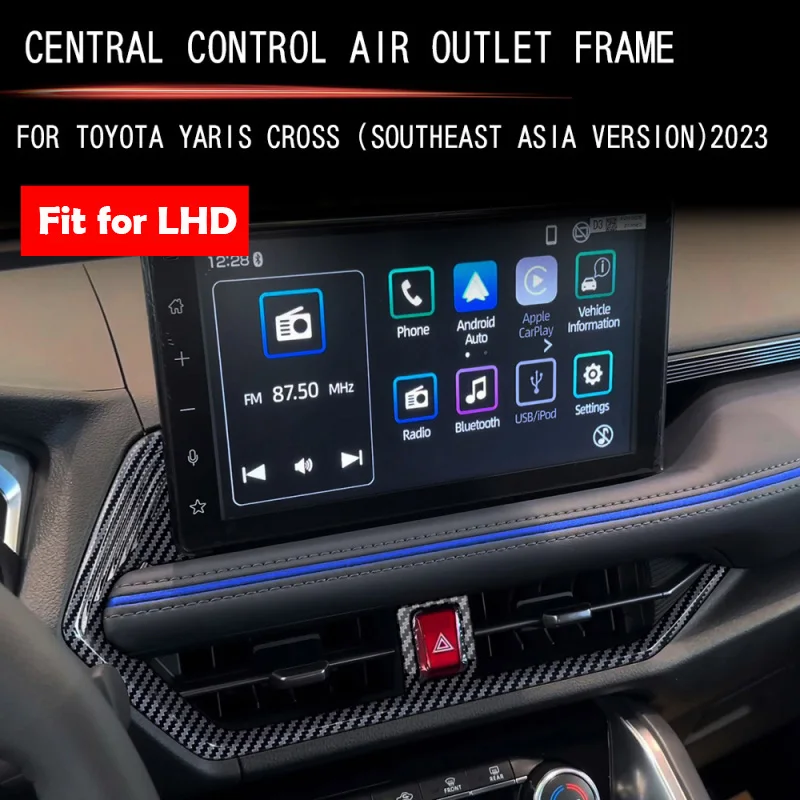 Voor Toyota Yaris Kruis 2023 2024 Abs Carbonfiber Dashboard Voor Midden ...