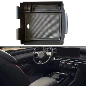 ABS Armrest Storage Box Car Center Console Tray For Hyundai Tucson Center Console Armrest Car Internal Storage Box Organizer 1