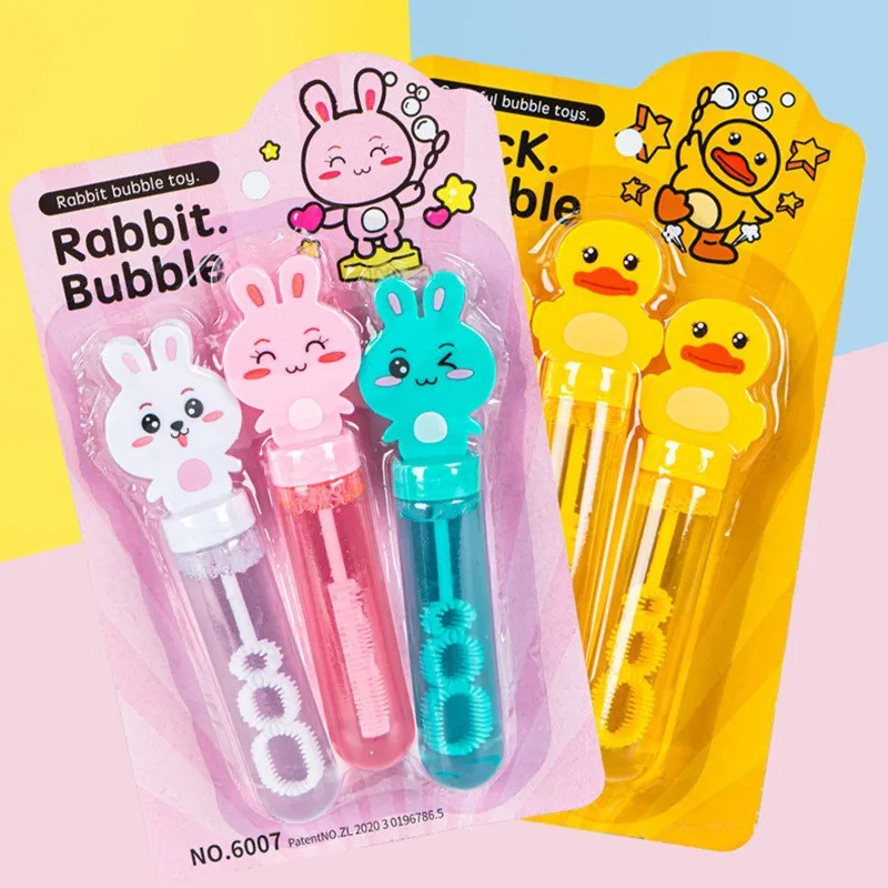 3 Pack Cartoon Mini Bubble Wands Soapy Water Bubble Bottle Portable Kids  Outdoor Bubble Blowing Toys for Wedding Birthday Party