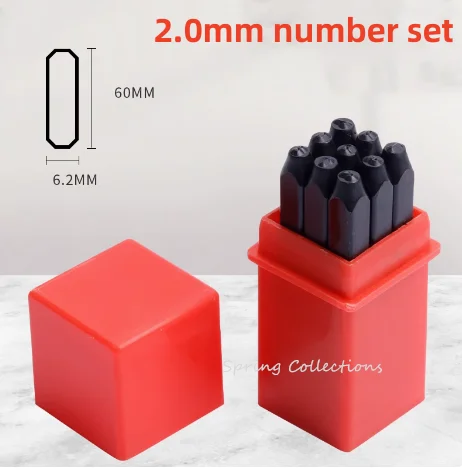 1set 1.5mm/2mm/2.5mm/3.0mm Carbon Steel Number Punch Letter Punch Hand Stamp Stamping Case Hand Tools