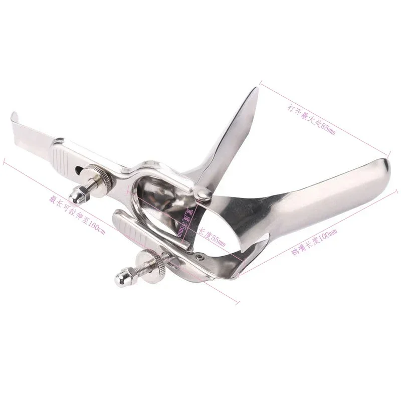 1PC Stainless Steel Expansion Vaginal Voyeuristic Device Vaginal Dilators Colposcope Speculum Anal Sex Products vagina speculum anal dilator sex toy
