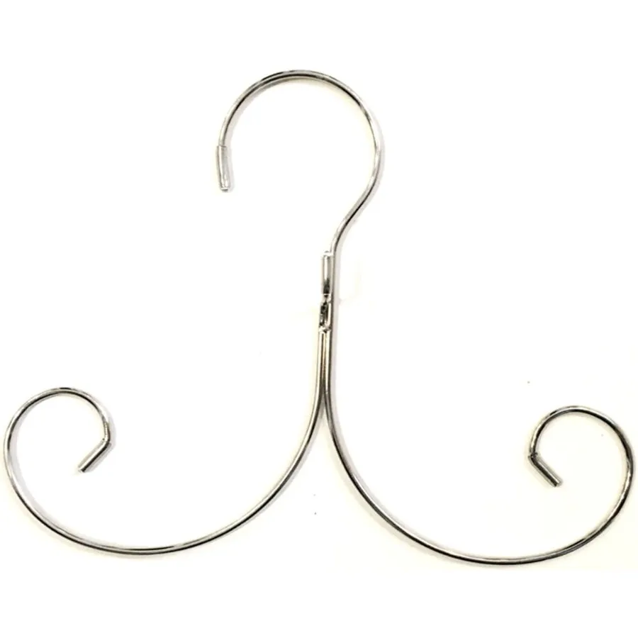 NonSlip Cascading Hanger for Tank Tops Sports Bra Yoga Tops Lingerie Swimsuits Chrome Set of 10 Ideal for Organizing and Displa