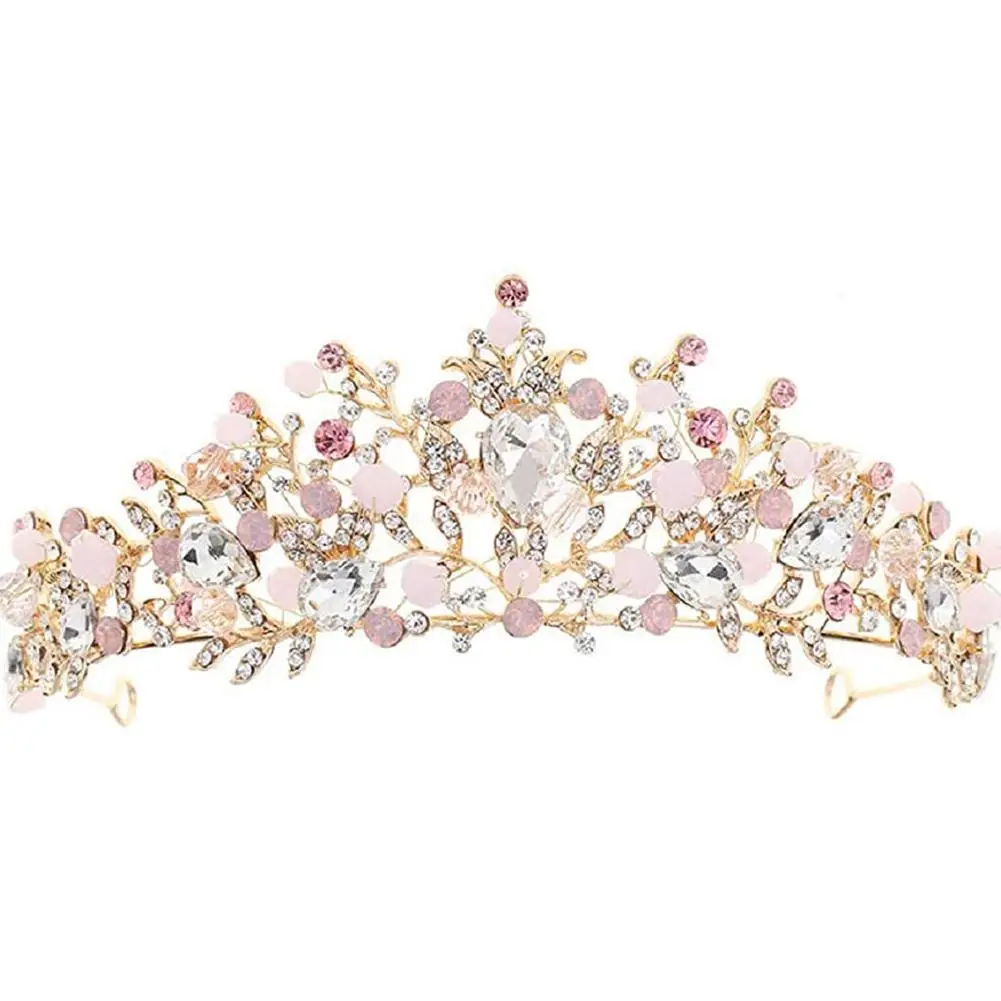 Mädchen Kristall Tiara Prinzessin Krone Stirnband Braut Hochzeit Strass Haarschmuck Geburtstag Weihnachten Kuchen Topper Dress Up – Detail 2