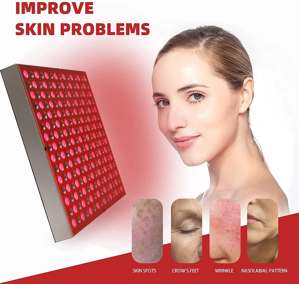 Health Care 45W Red LED Light Therapy Panel 660nm&Near-Infrared 850nm LED Light For Skin Beauty Body Pain Relief Red Grow Lamps