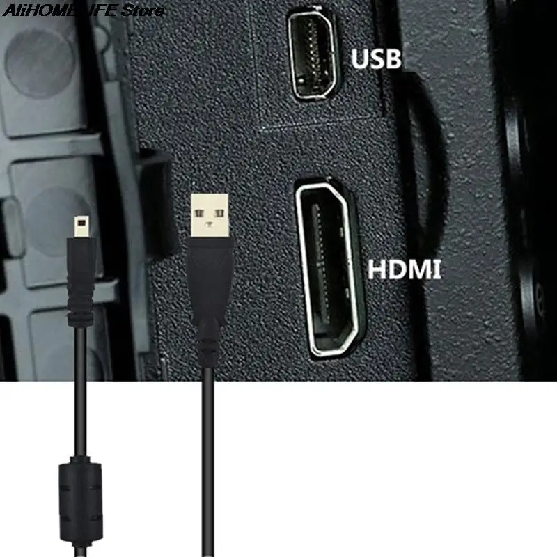 USB 데이터 케이블 카메라 비디오 동기화 전송 케이블 8 핀 150cm, 니콘 올림푸스 펜탁스  파나소닉 산요