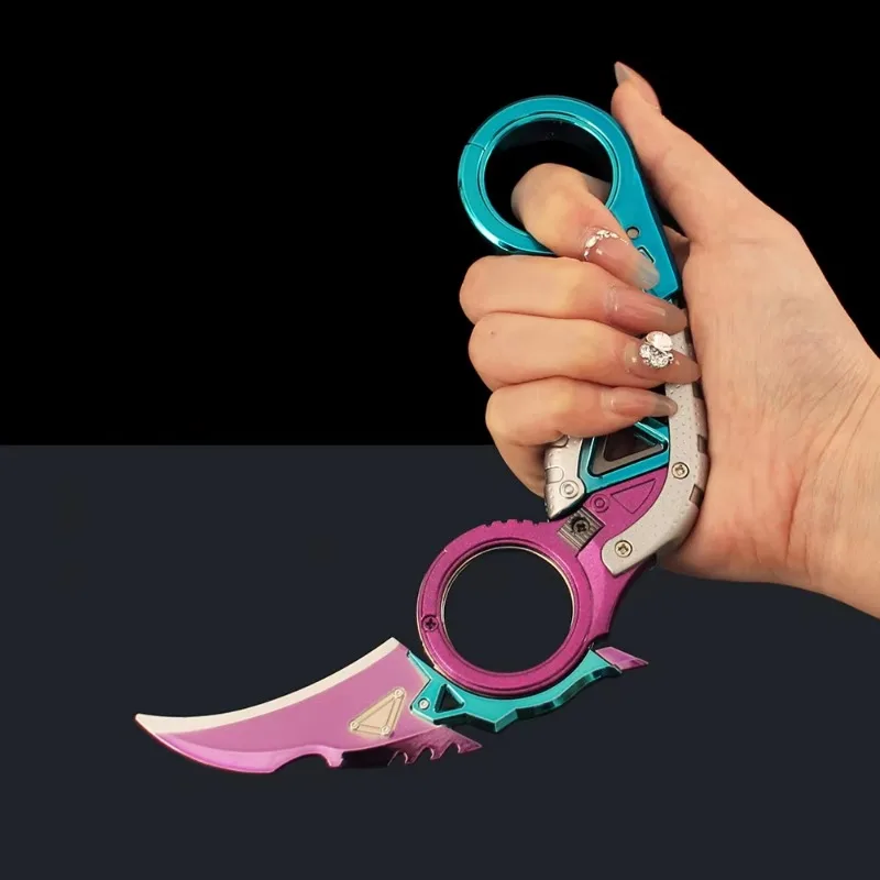 APEX Game Peripheral 18cm Weapon Fluorescent Claw Folding Knife Model Alloy Family Heirloom Collection Decora Ornament Toys Gift cosplay prop game knife cosplay claws