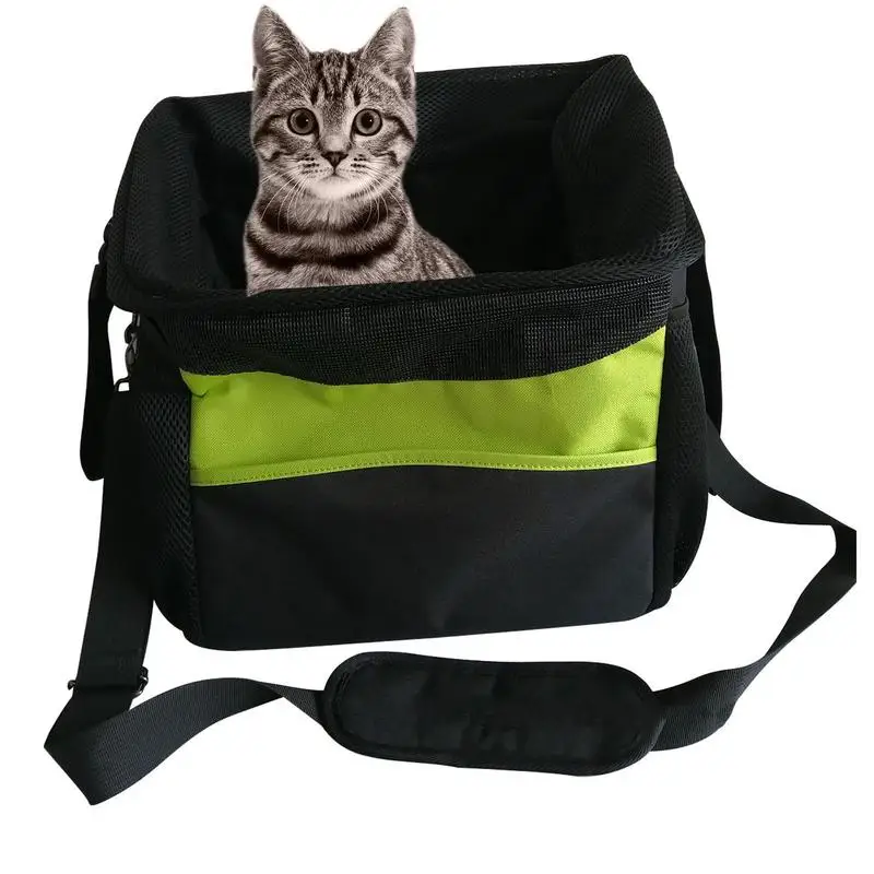 

Складной велосипедный рюкзак для собак, вентилируемый мягкий ранец для переноски питомцев средней длины с вентиляцией