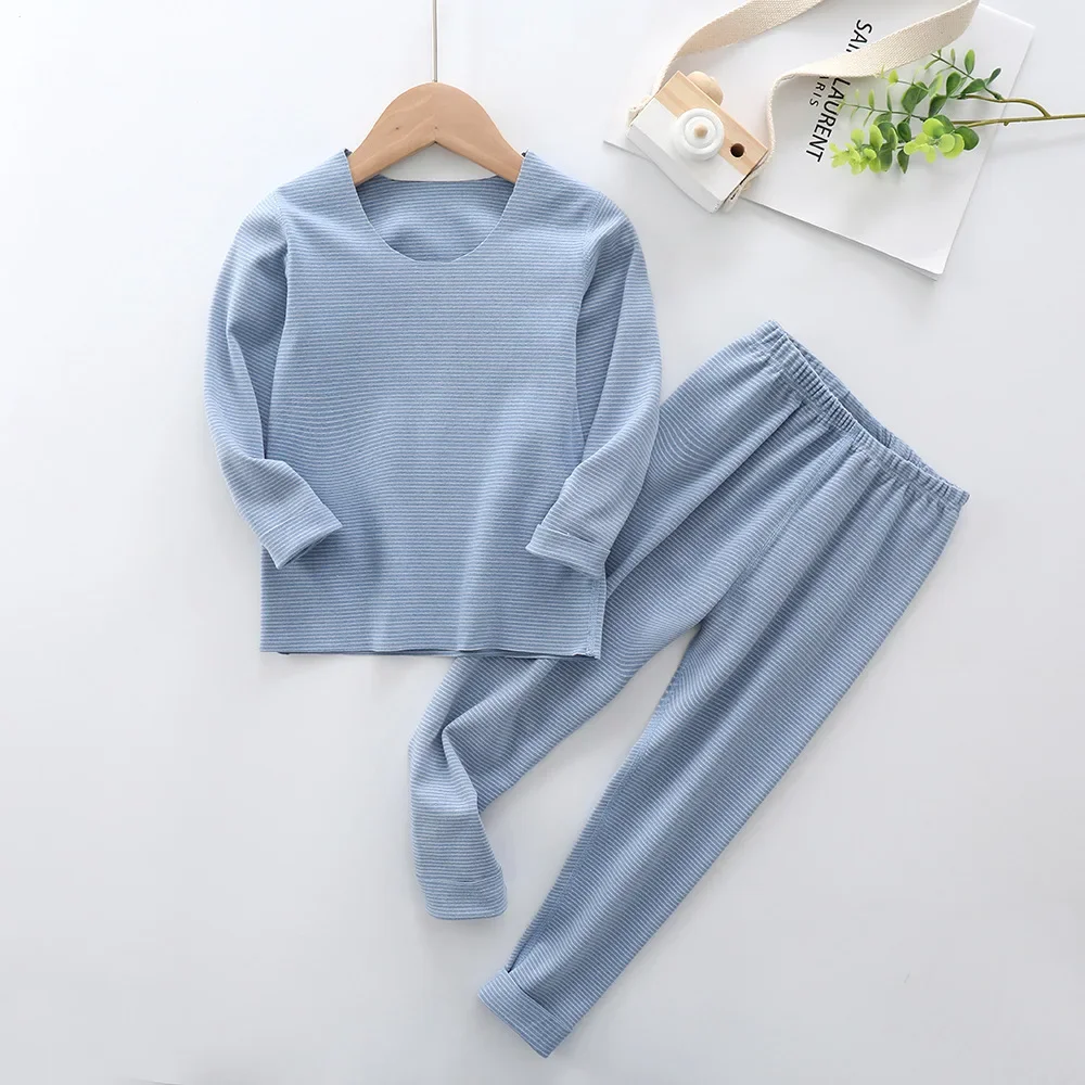 Children Underwear Suits Children Clothes Children Thermal Underwear Set Boys and Girls Stripe Clothes Set Casual Baby Kids Warm Suit Softest for Winter Spring, #9245 children underwear suits,children clothes