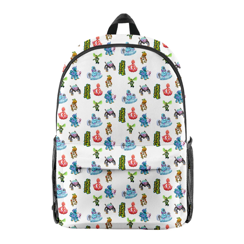 Trendy Fashion my singing monsters Bookbag Notebook Backpacks 3D Print Oxford Waterproof Boys/Girls Casual Travel Backpacks