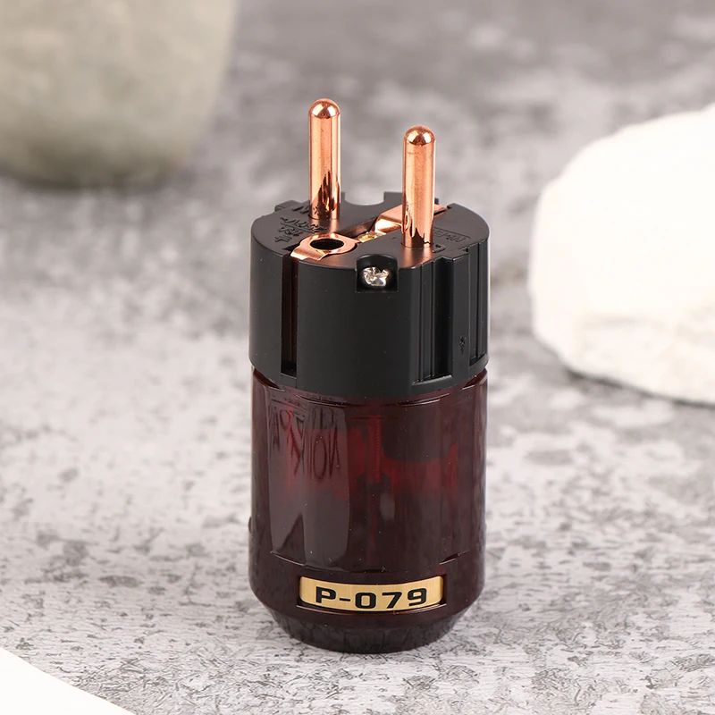 1Pc P-079E C079 EU Power Plug Adapter Connector P-079/C-079 Male Female HIFI-End Supply Cable Conntact Electrical Socket