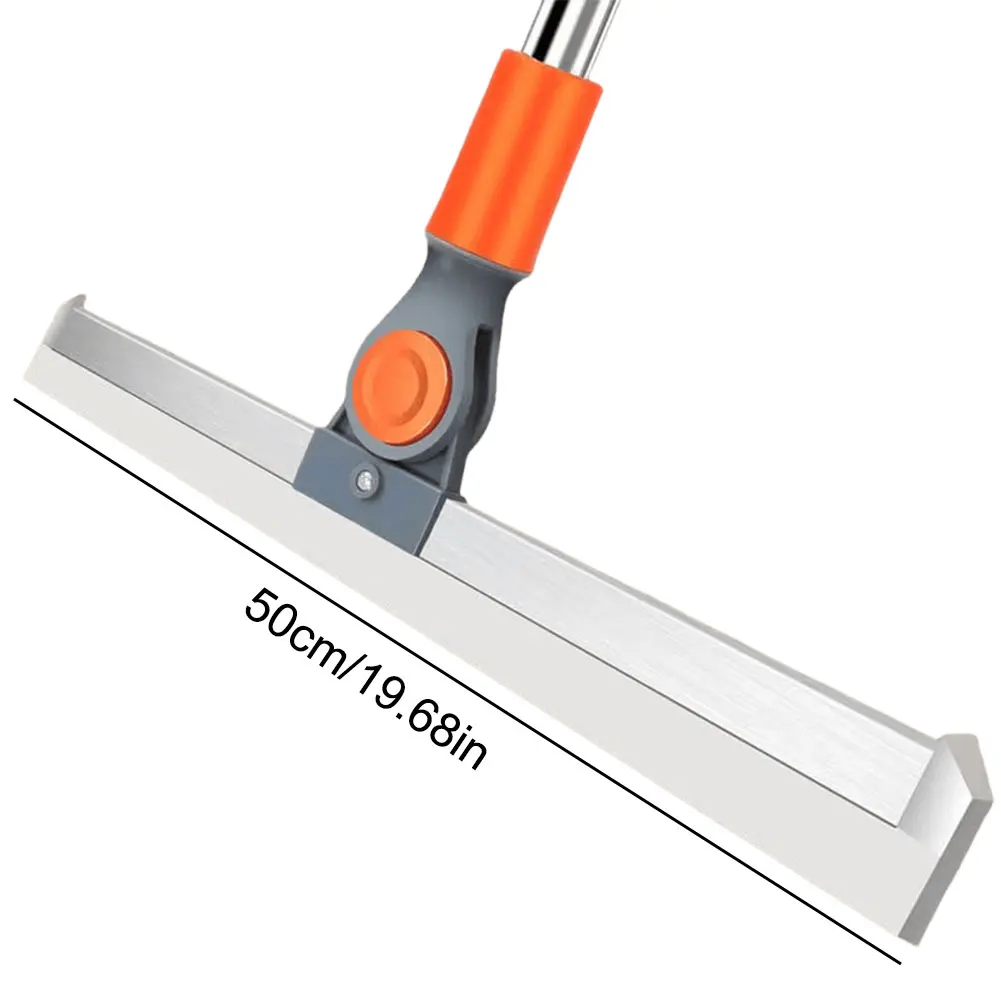 Silicone Long Handle Squeegee Stainless Steel Shower Window Squeegee Household Cleaning Wiper Household Cleaning Accessories