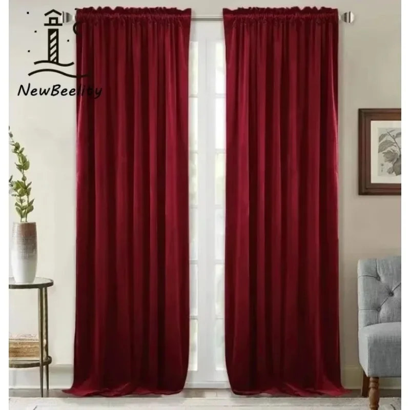 Grand Rideau De Théâtre En Velours Bordeaux - 2M50 X 1M150 - Pompons - Luxe Paris