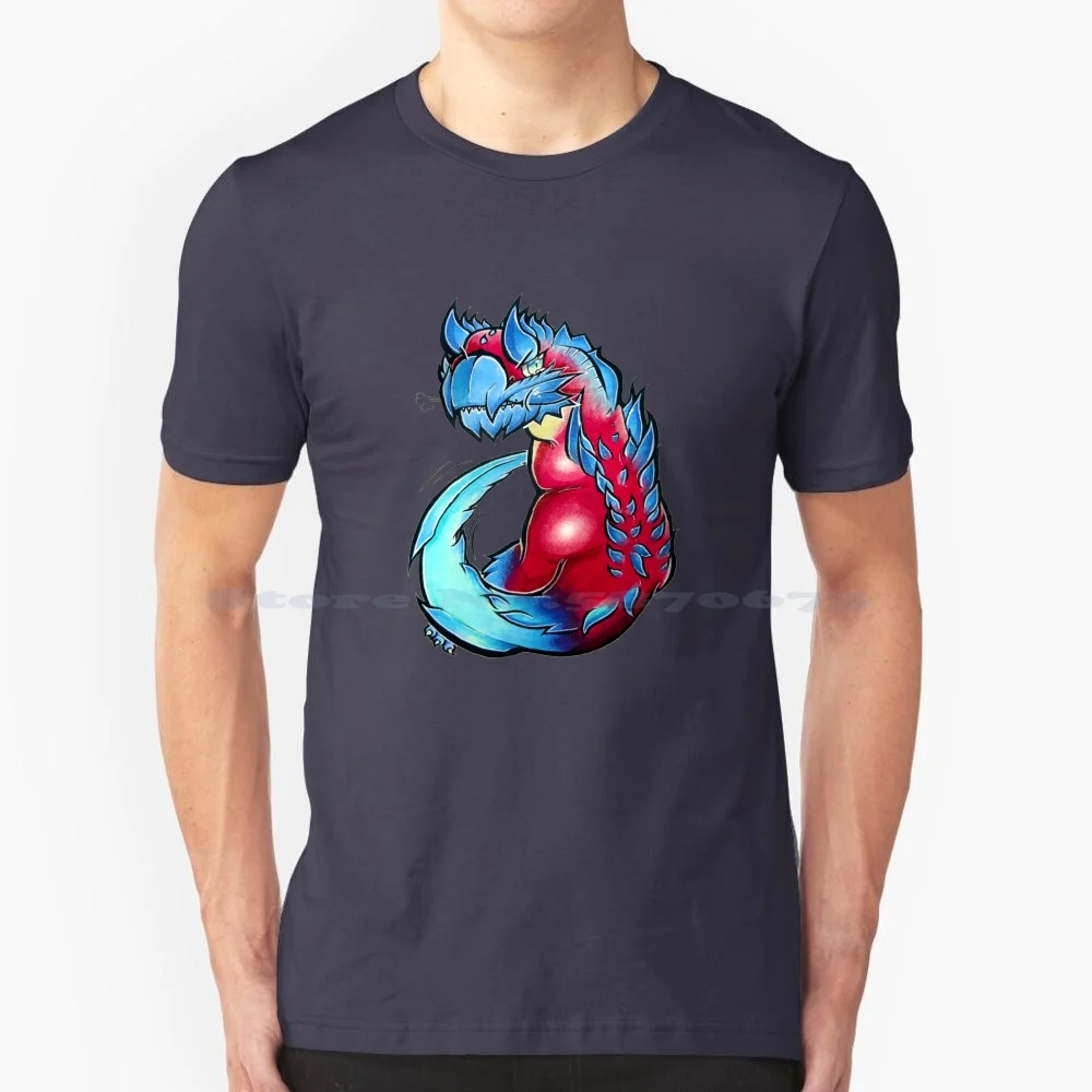 Chibi Glavus T Shirt 100% Cotone Tee Mhw Monster Hunter World Monster Hunter Generations Ultimate Chibi Cute Kawaii Glavus