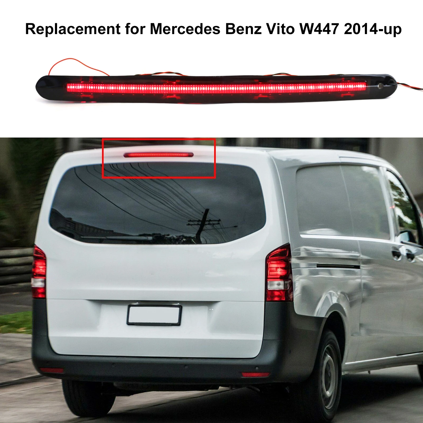 SIKUAI Bremsleuchte Für Mercedes Vito W447 - Hinterrad Bremslicht Schwarz 2014-2020