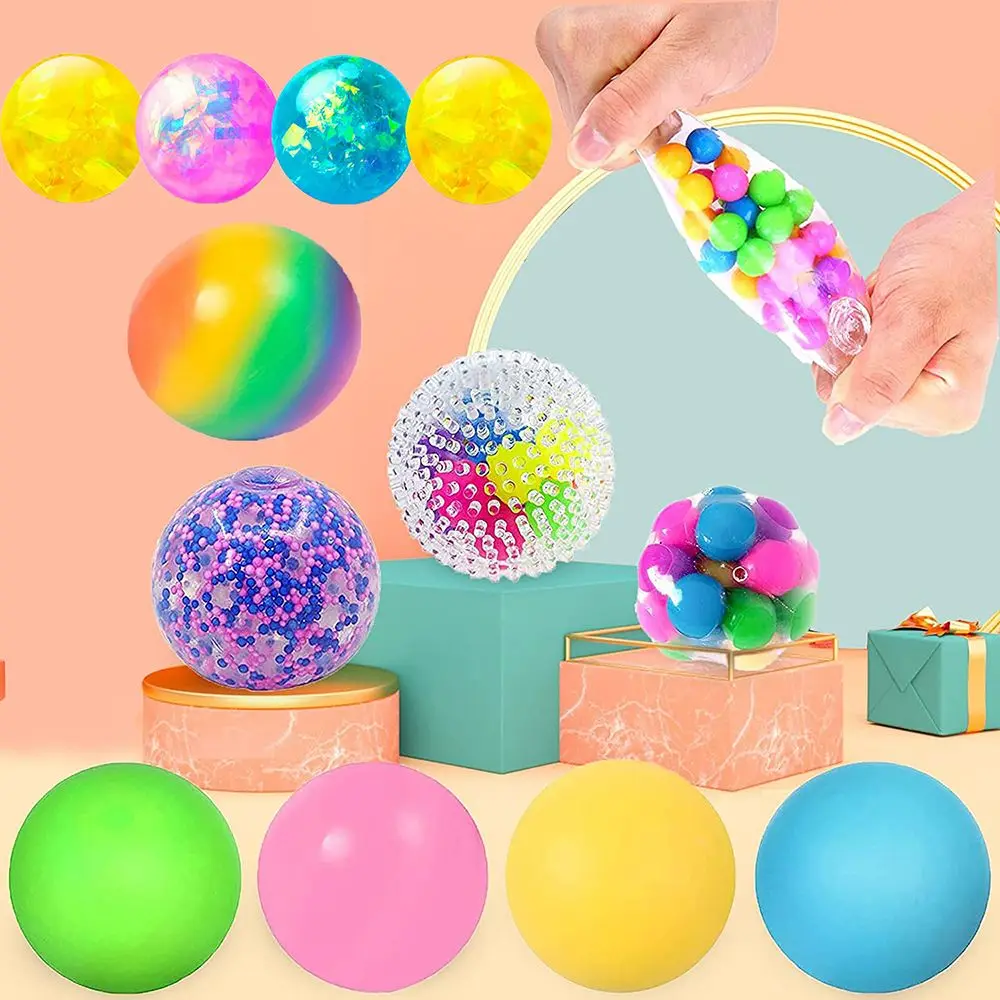 【Customizable】 Sensory Kids Adults Water Bead Decompression Squeeze Fidget Toy Stress Relief Balls.