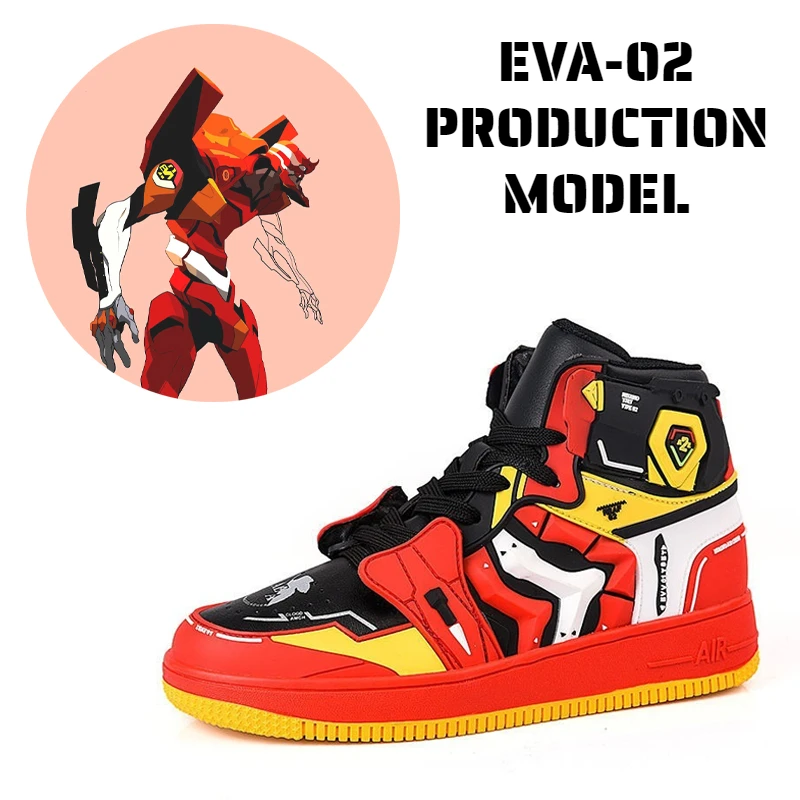 Anime Custom Neon Genesis Evangelion Red Air Jordan Hightop Shoes