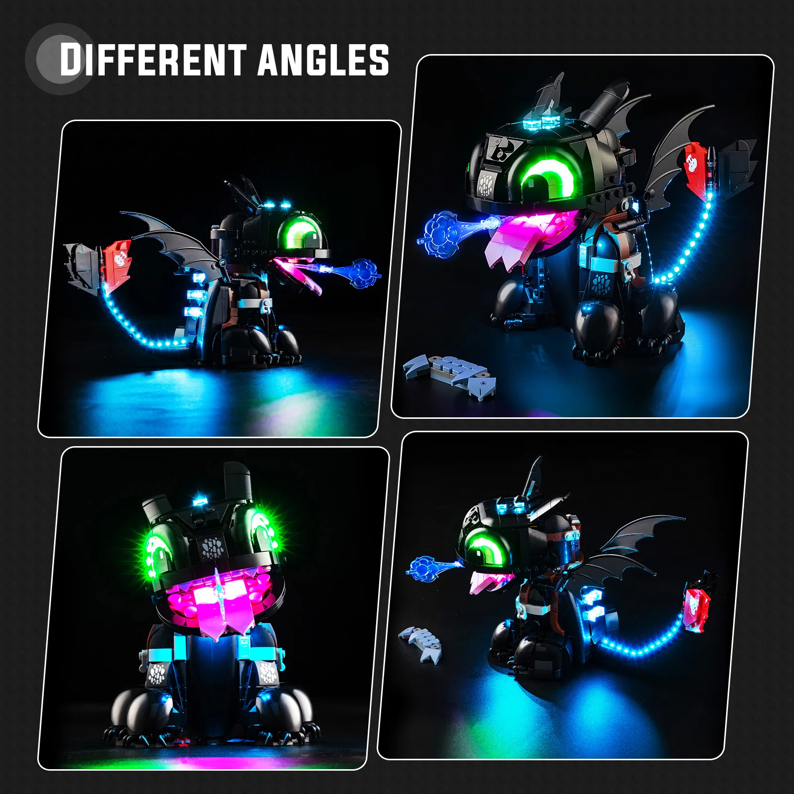 LED Light Set for Toothless Building Blocks - DIY Lamp Kit