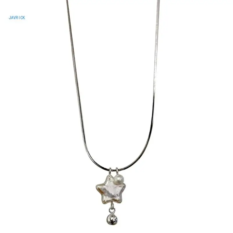

Fresh-Water Pearl-Star Pendant Necklace Women Valentines Day Birthday Jewelry