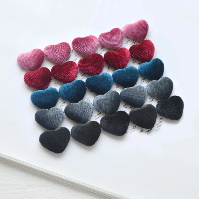 Flat Back Fabric Covered Buttons  Diy Covered Buttons Flat Back - Colorful  Heart - Aliexpress