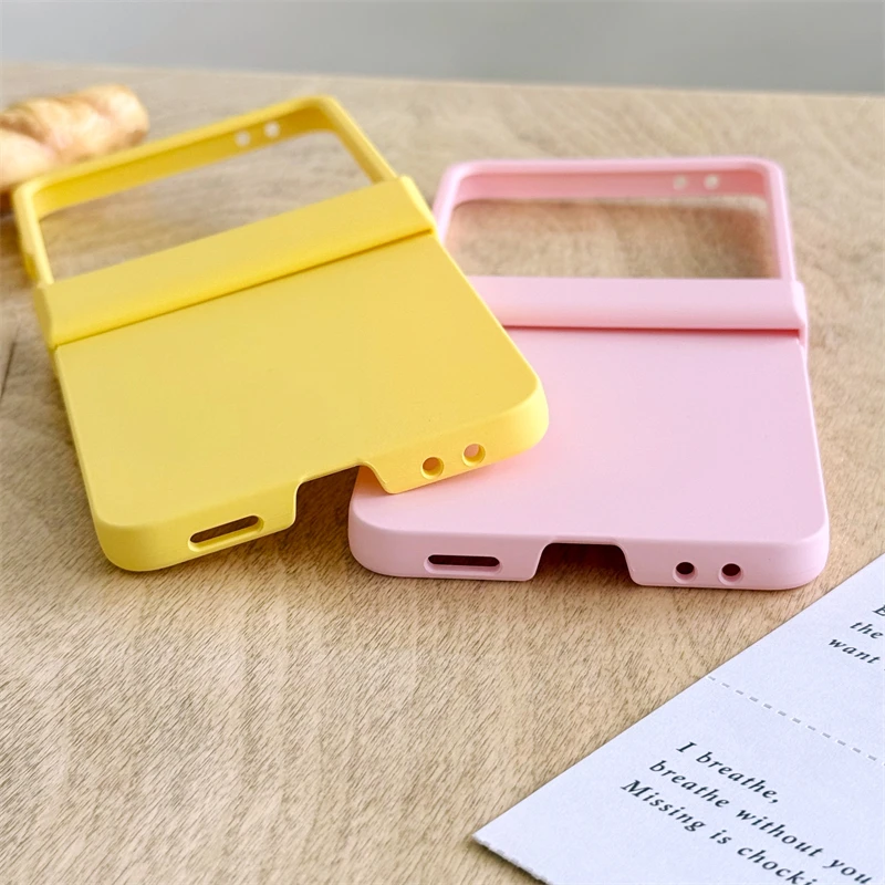 Ultra Thin Candy Color Hard PC Matte Phone Case with Hinge Protection & Shockproof Cover