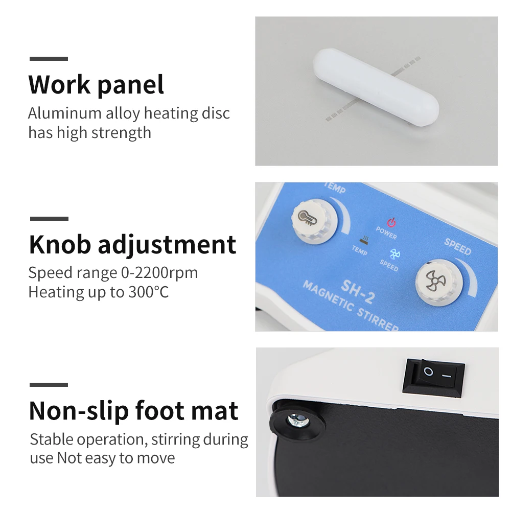 Laboratory setup using the magnetic stirrer during an experiment