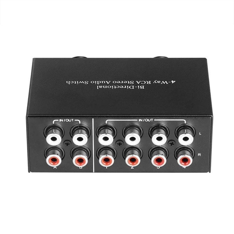 Switch Audio Stereo Rca Bidirezionale A 4 Vie 2 In 4 Out O 4 In 2 Out L/R Jack Sound Channel Rca Audio Switcher Selector