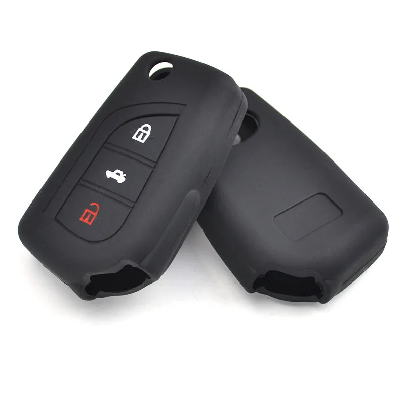 3 Button Silicone Car Remote Key Fob Shell Cover Case For Toyota Auris Corolla Avensis Verso Yaris Aygo Scion TC IM 2015 key case cover car key shell remote control case cover