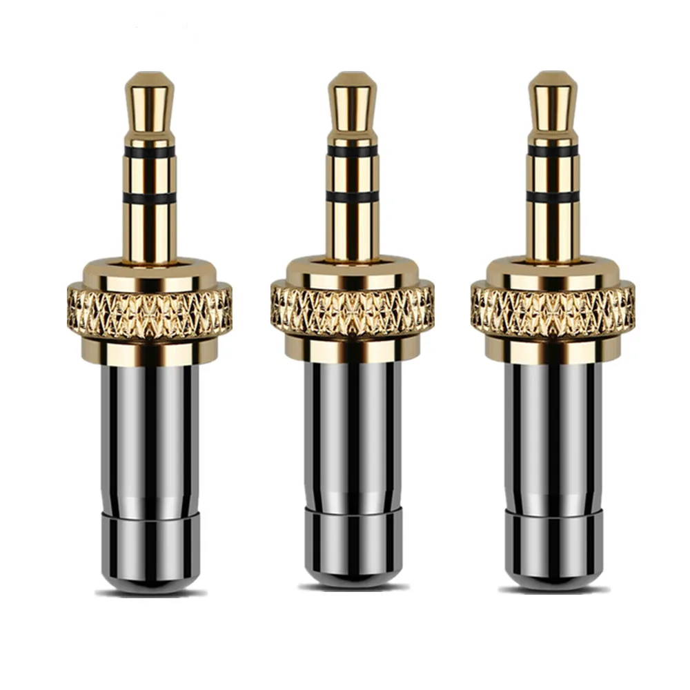 

Male 3.5mm Plug 3 Pole Stereo Gold Plated Copper Solder Headphone Jack Audio Speaker Connectors For D11 D16 B03 P03 P2 Adapter