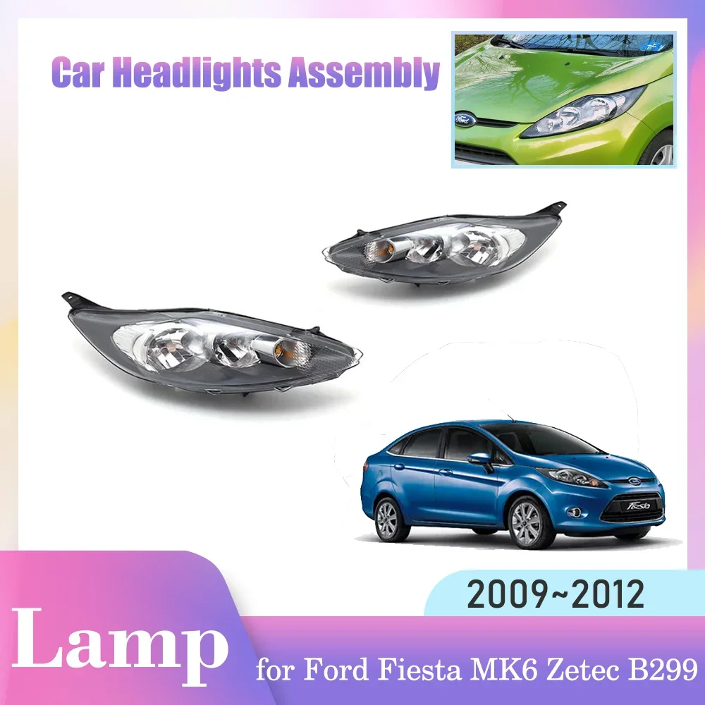 

Автомобильные фары в сборе для Ford Fiesta MK6 Zetec B299 B409 Sport 2009 ~ 2012 противотуманные светильник галогенные Угловые лампы Предупреждение светодиодный аксессуары