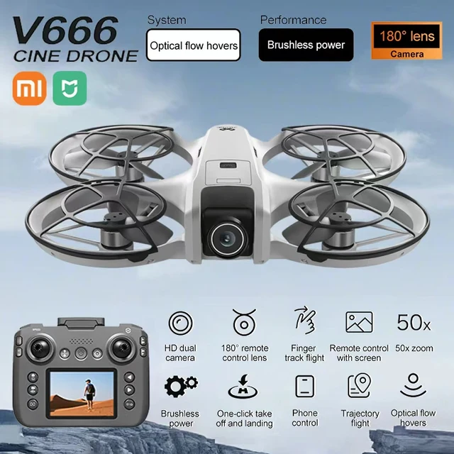 Xiaomi Mjia MINI V666 Drone 4K Professional WIFI 5G Dron Obstacle Avoidance Brushless Altitude Headless Mode RC Quadcopter Toys